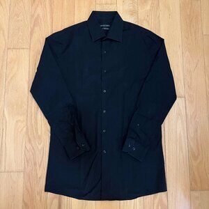 Saks Fifth Avenue Black Dress Shirt M